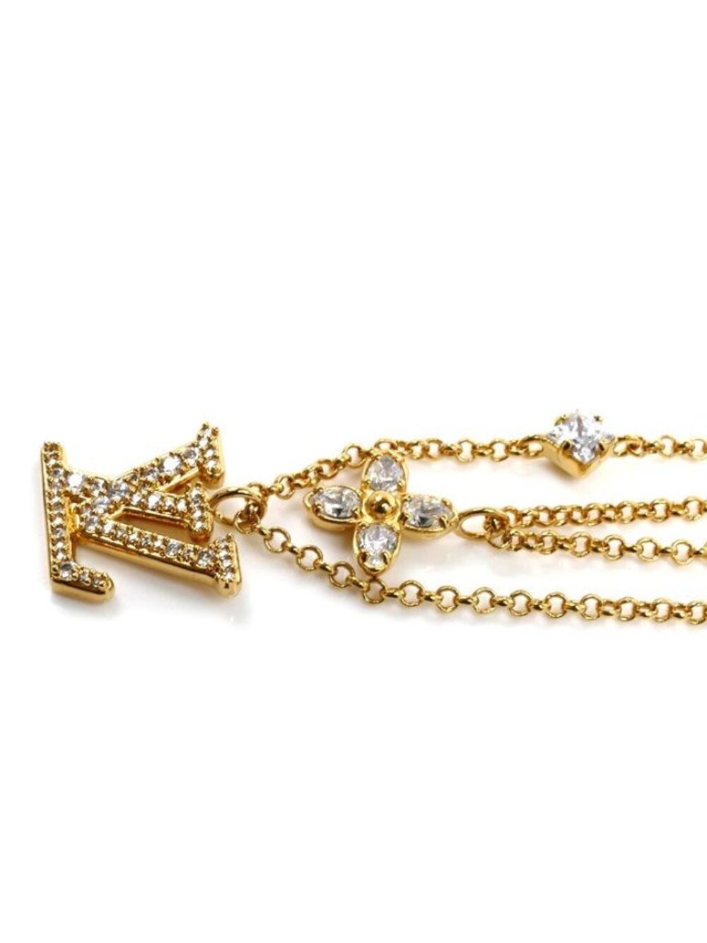 Louis Vuitton Metal Necklace LV 41 cm - Picture 3 of 8